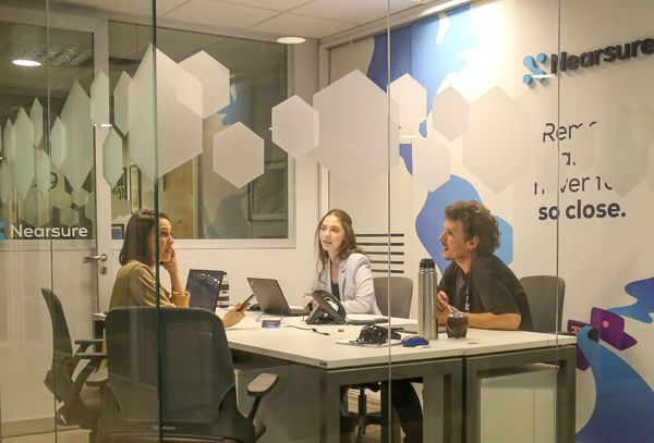 nearsure employees working in their new office in sao paulo